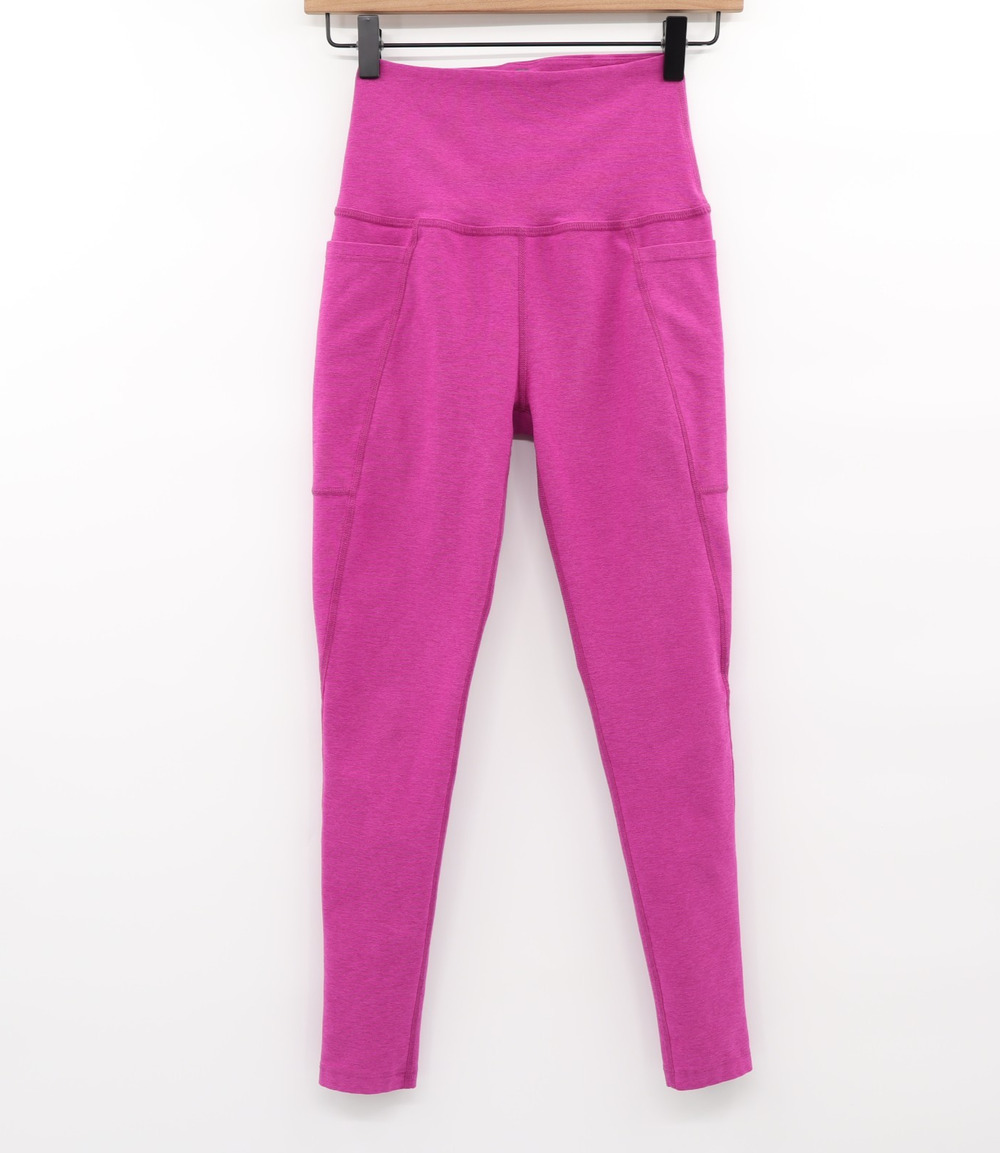 Beyond Yoga Sz S Spacedye Out Of Pocket Pink High Waisted Midi Leggings